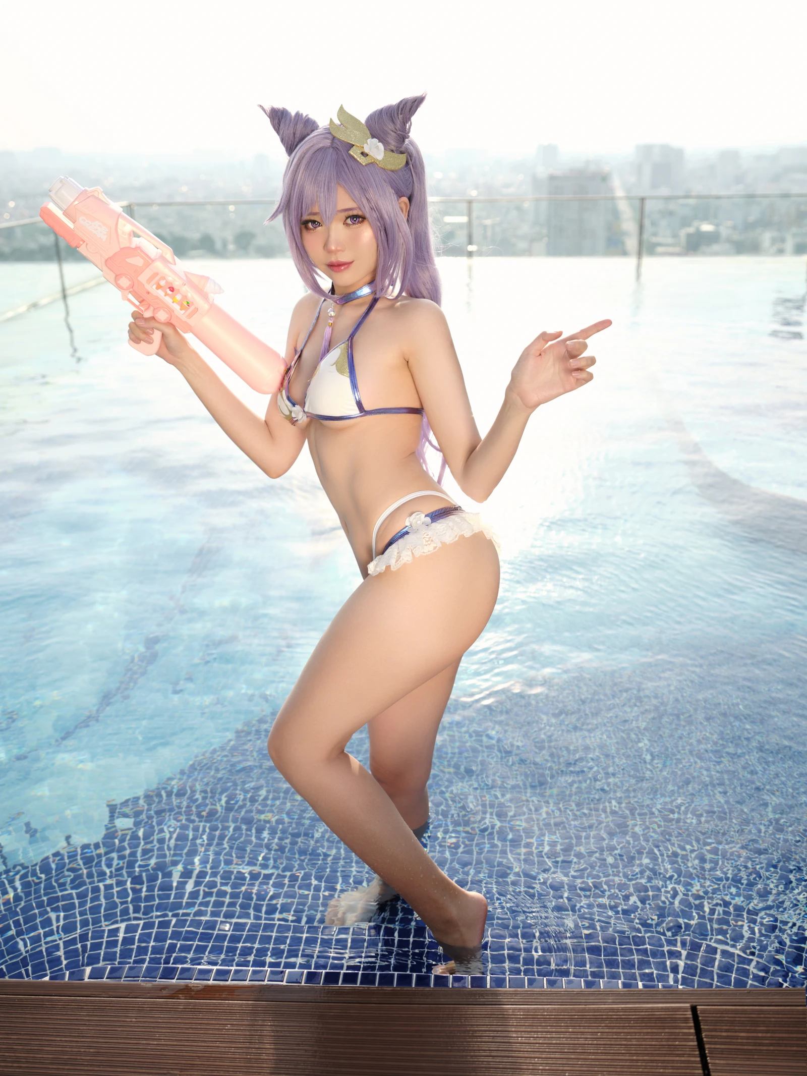 图片[3]-ZinieQ Keqing Bikini 15P-COS世界